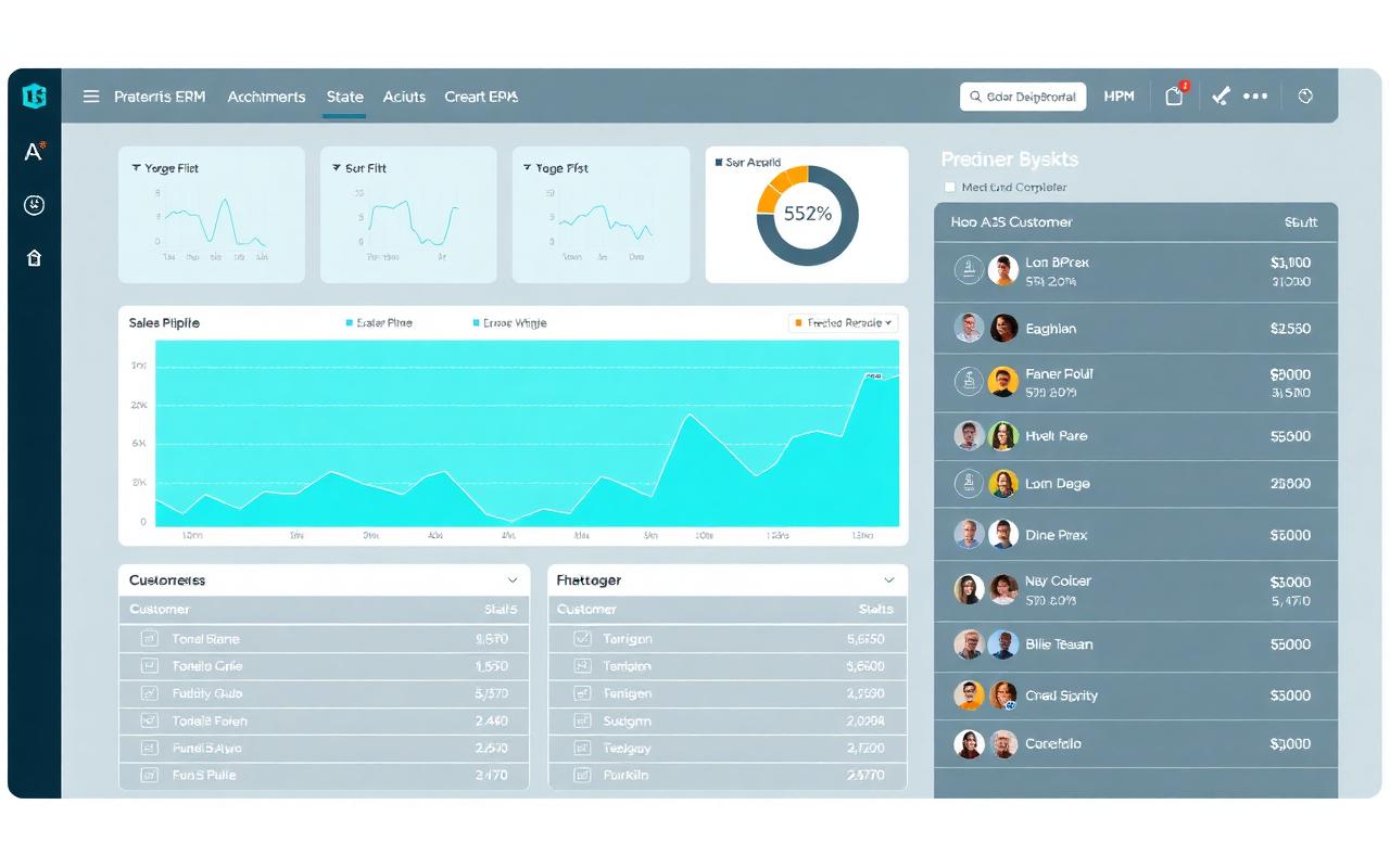 Enterprise ERP & CRM dashboard preview
